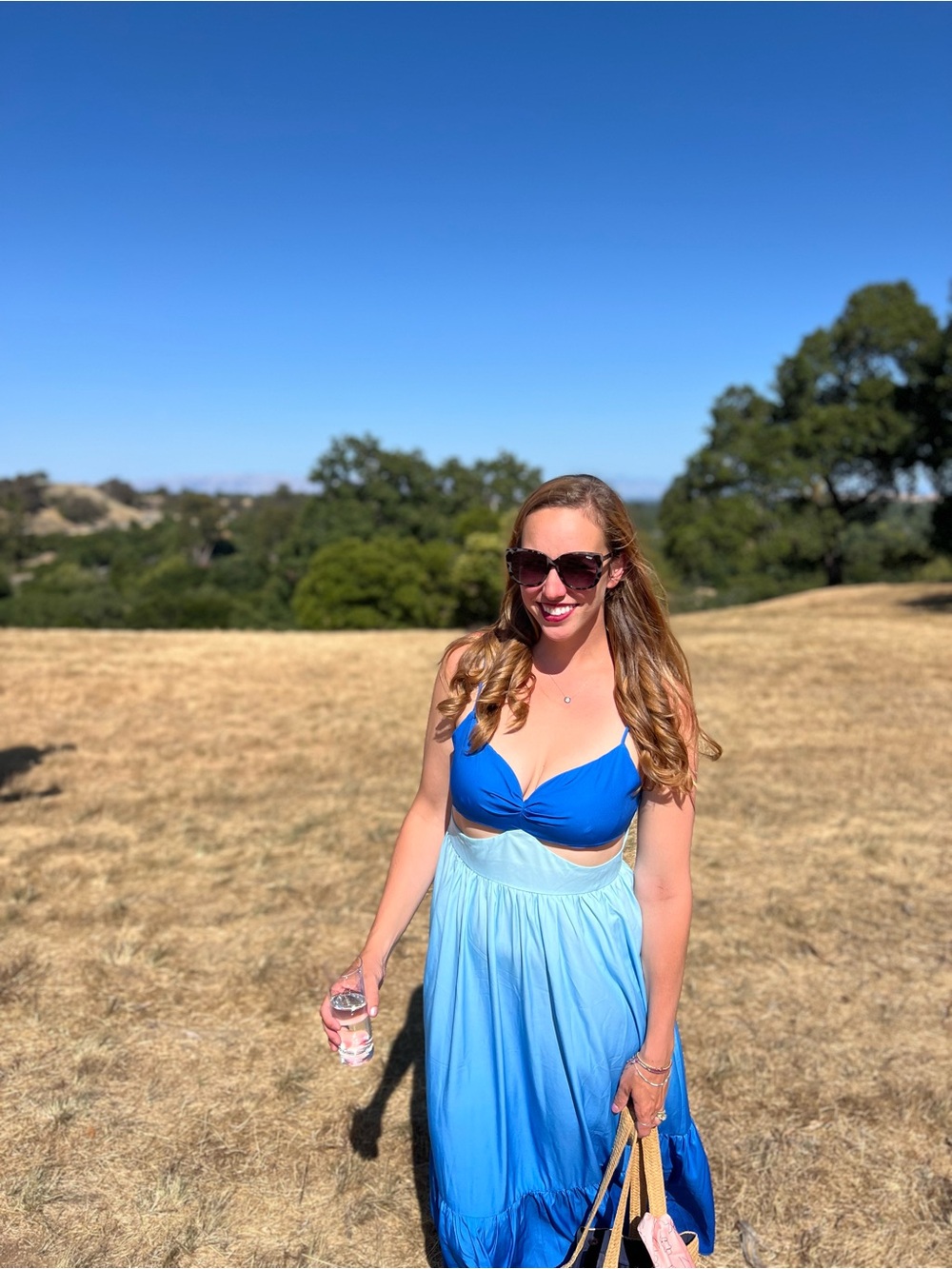 Gorgeous Blue Ombré Maxi Dress